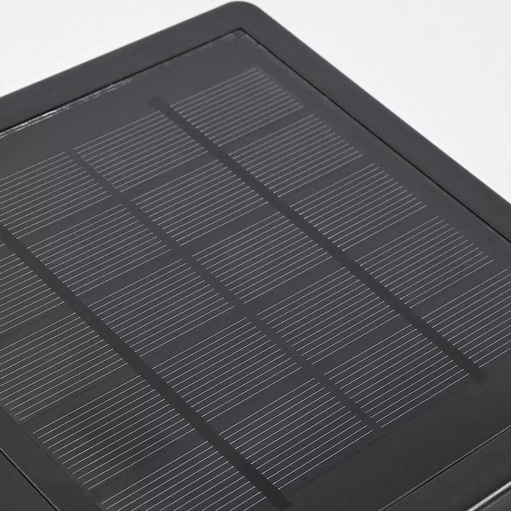 hofstein Applique Solaire Lonquimai Led Noir, 1 Lumiere, Detecteur De Mouvement