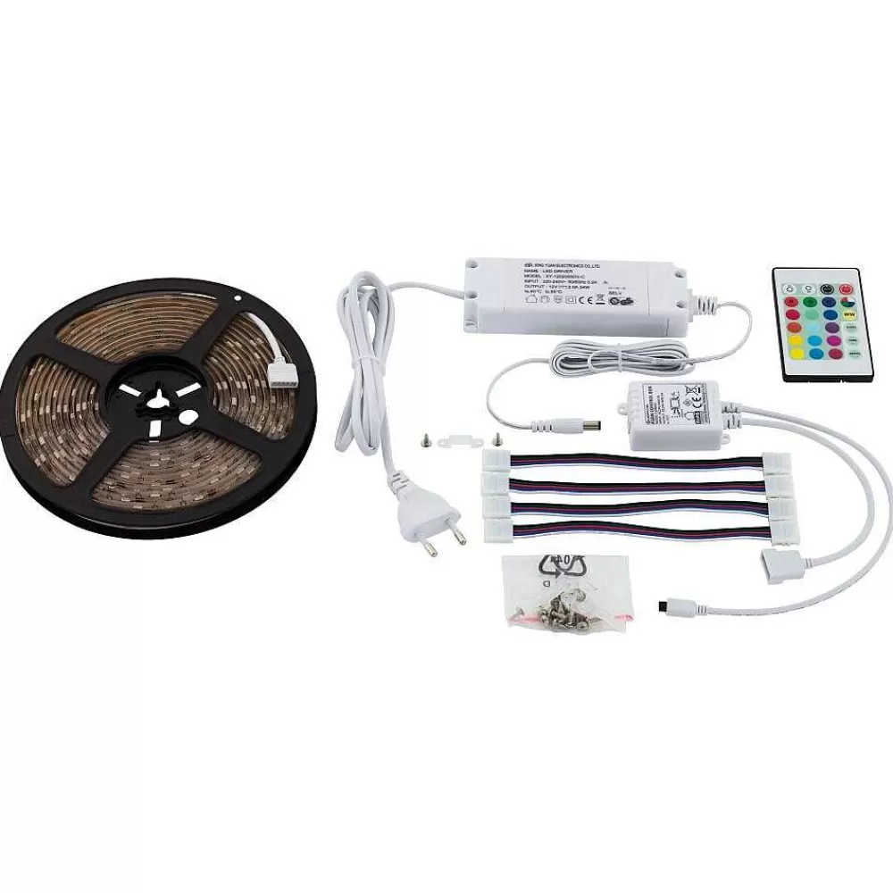 Luminaires Eglo Bande Lumineuse Led Stripes-Flex Eglo Transparent, 1 Lumiere, Telecommandes, Changeur De Couleurs