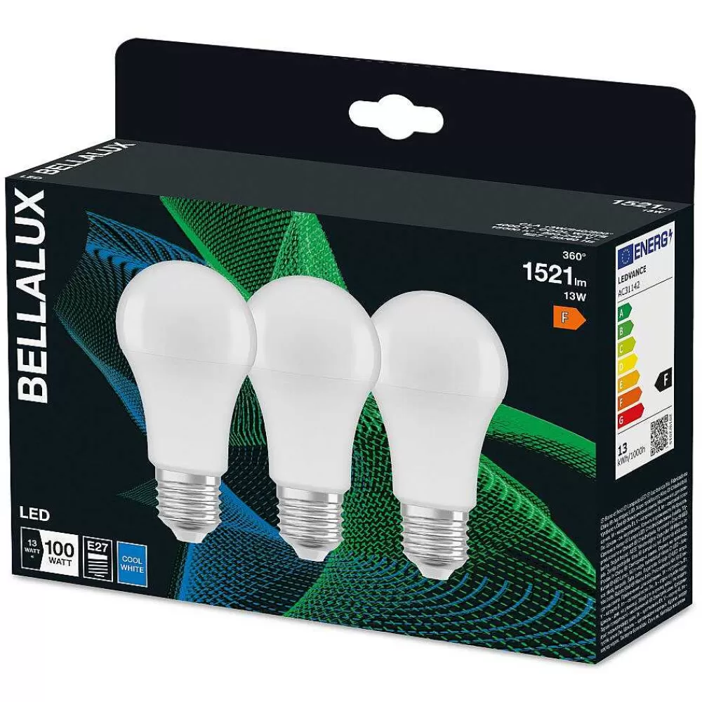 BELLALUX ® Cla Set De 3 Led E27 13 Watt 4000 Kelvin 1521 Lumen