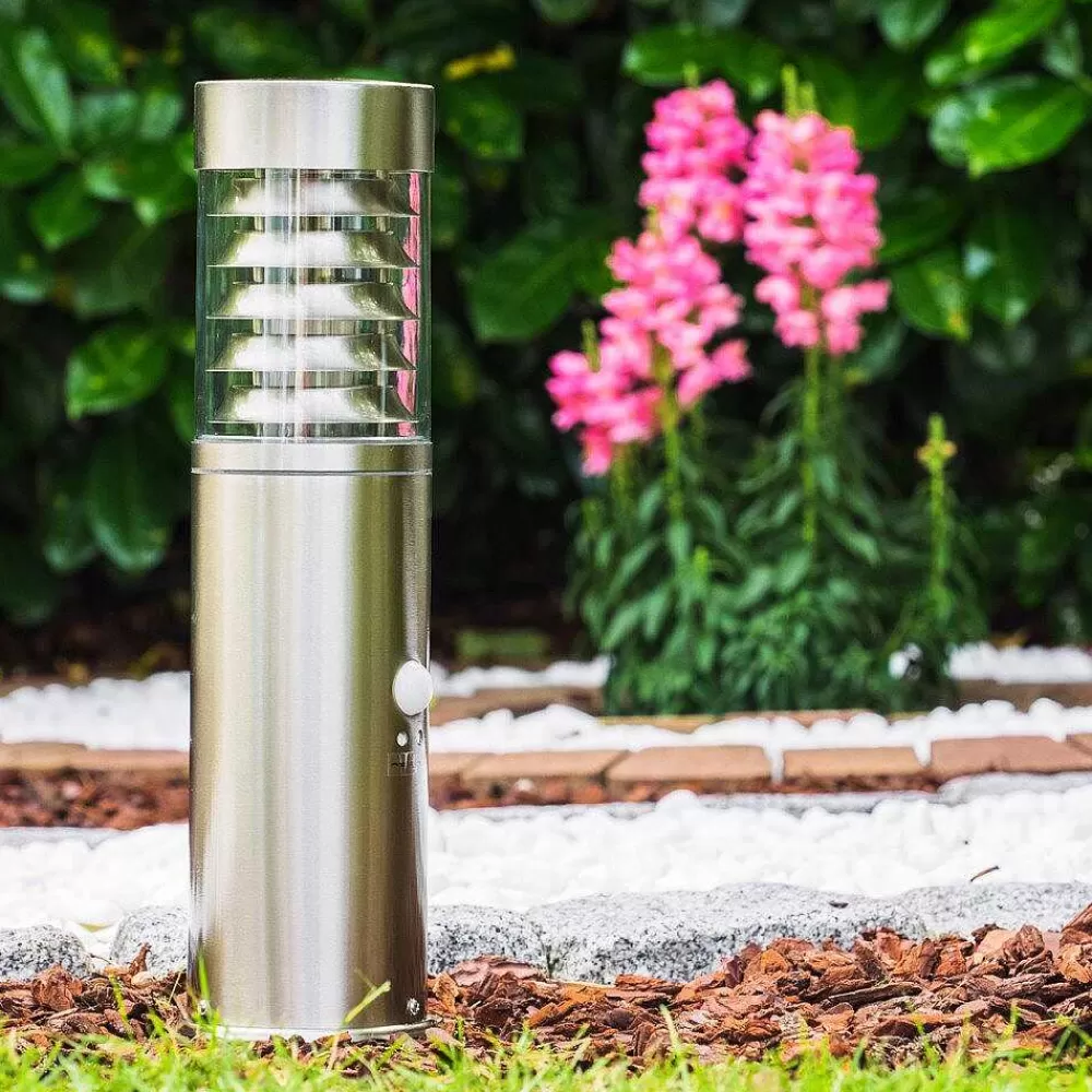 hofstein Borne D'Éclairage Dakar Acier Inoxydable, 1 Lumiere, Detecteur De Mouvement