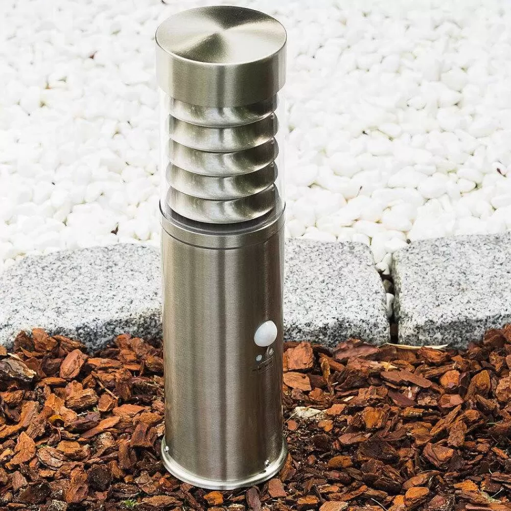 hofstein Borne D'Éclairage Dakar Acier Inoxydable, 1 Lumiere, Detecteur De Mouvement