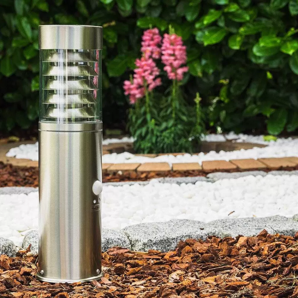 hofstein Borne D'Éclairage Dakar Acier Inoxydable, 1 Lumiere, Detecteur De Mouvement