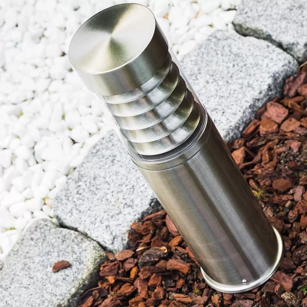 hofstein Borne D'Éclairage Dakar Acier Inoxydable, 1 Lumiere, Detecteur De Mouvement