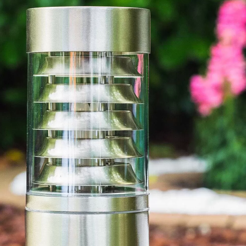 hofstein Borne D'Éclairage Dakar Acier Inoxydable, 1 Lumiere, Detecteur De Mouvement