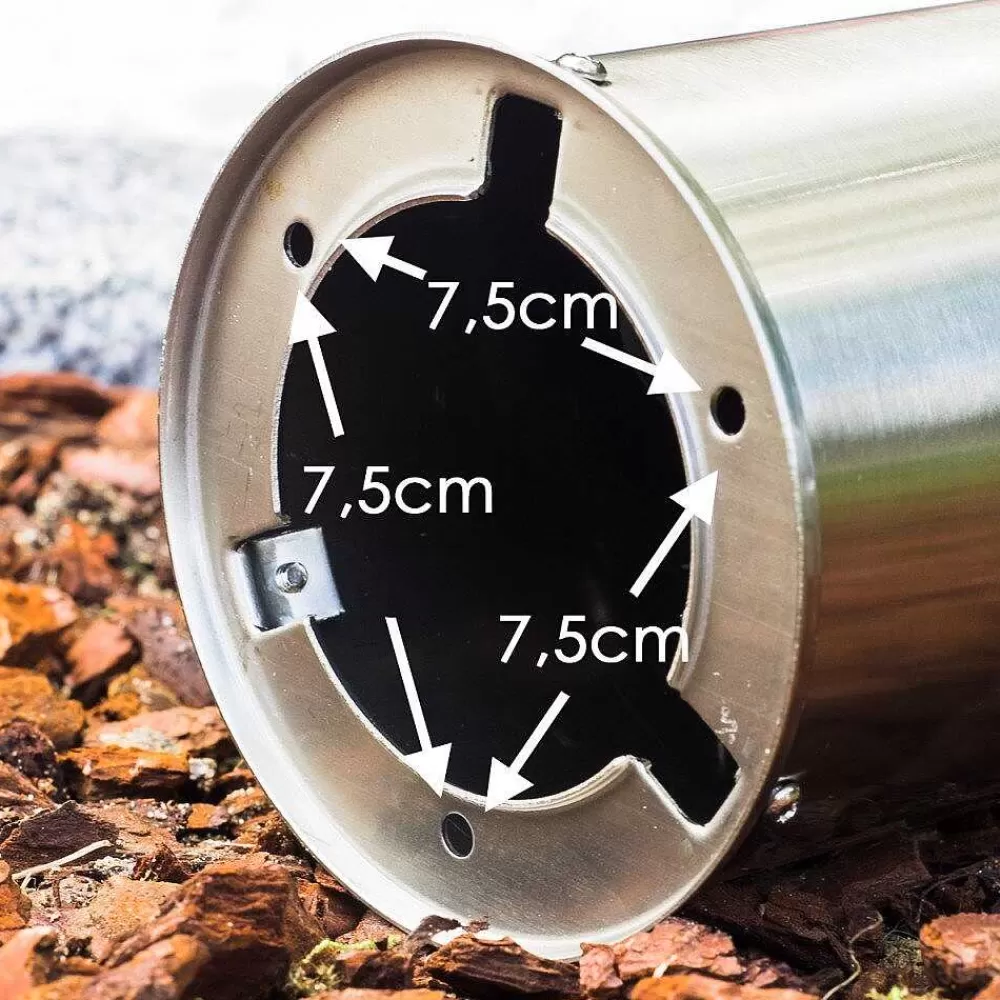 hofstein Borne D'Éclairage Dakar Acier Inoxydable, 1 Lumiere, Detecteur De Mouvement
