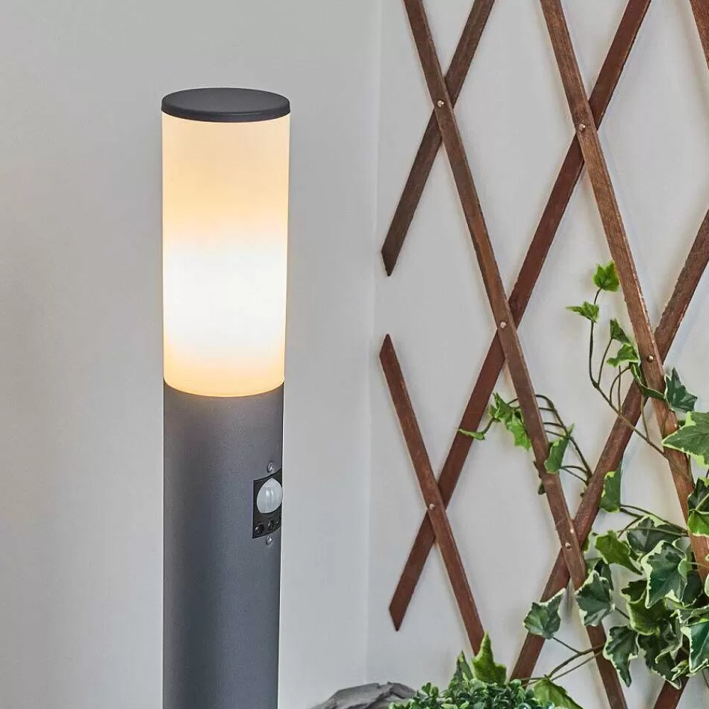 hofstein Borne Lumineuse Caserta Anthracite, 1 Lumiere, Detecteur De Mouvement