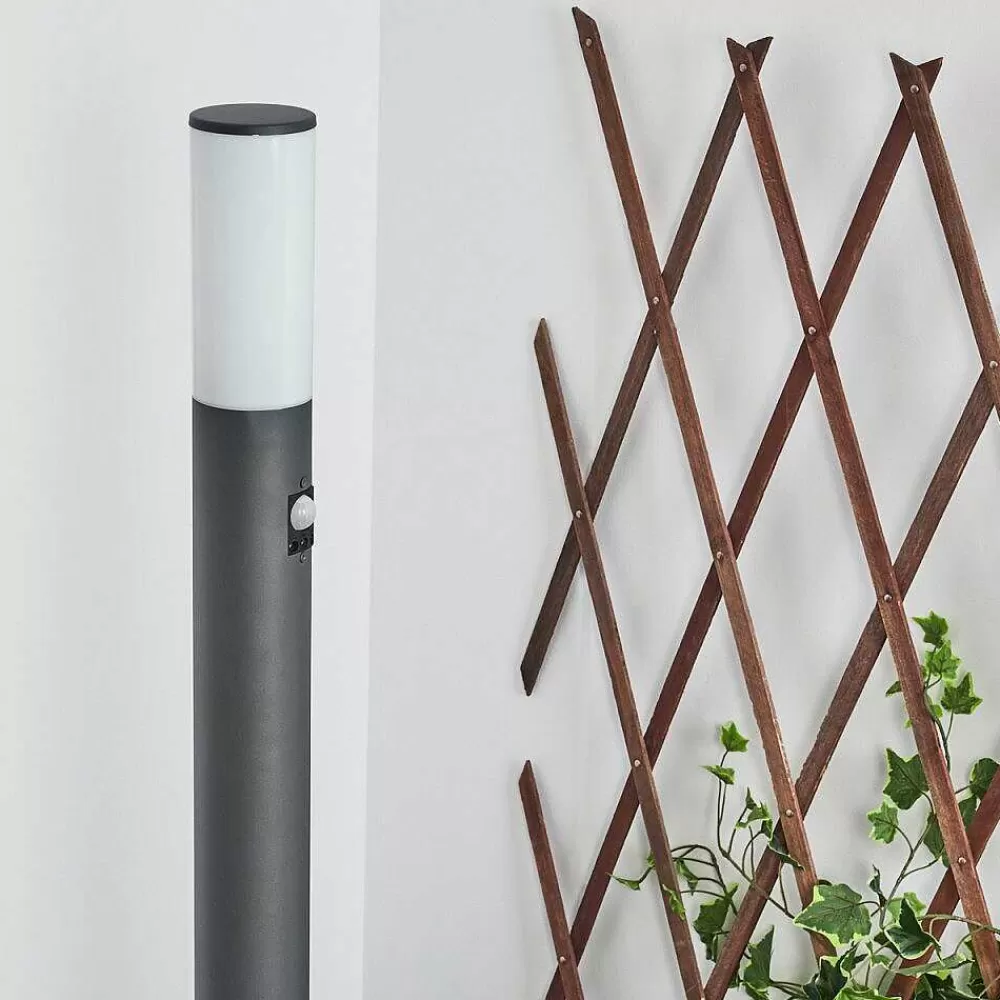hofstein Borne Lumineuse Caserta Anthracite, 1 Lumiere, Detecteur De Mouvement