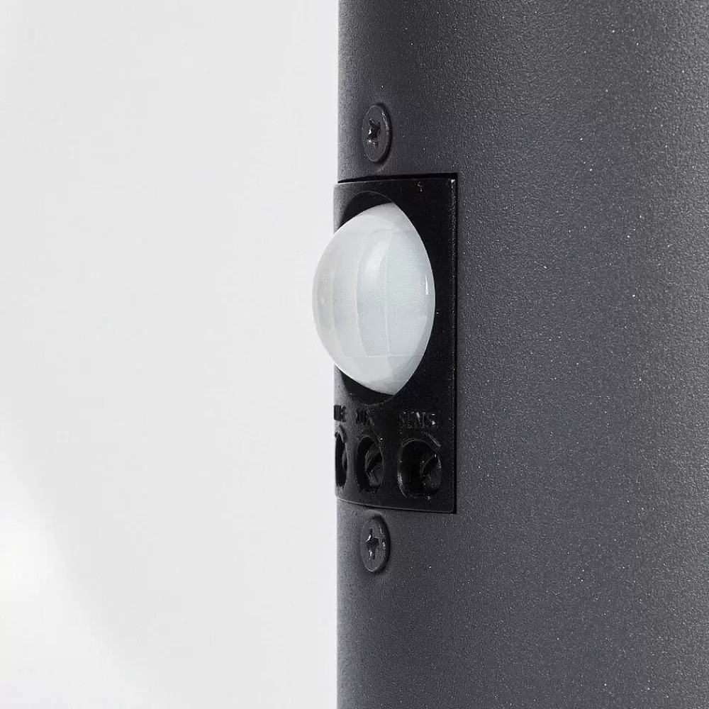 hofstein Borne Lumineuse Caserta Anthracite, 1 Lumiere, Detecteur De Mouvement