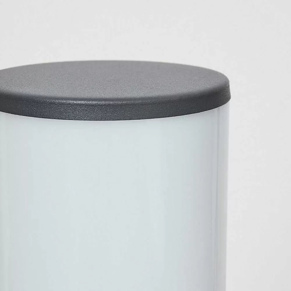 hofstein Borne Lumineuse Caserta Anthracite, 1 Lumiere, Detecteur De Mouvement