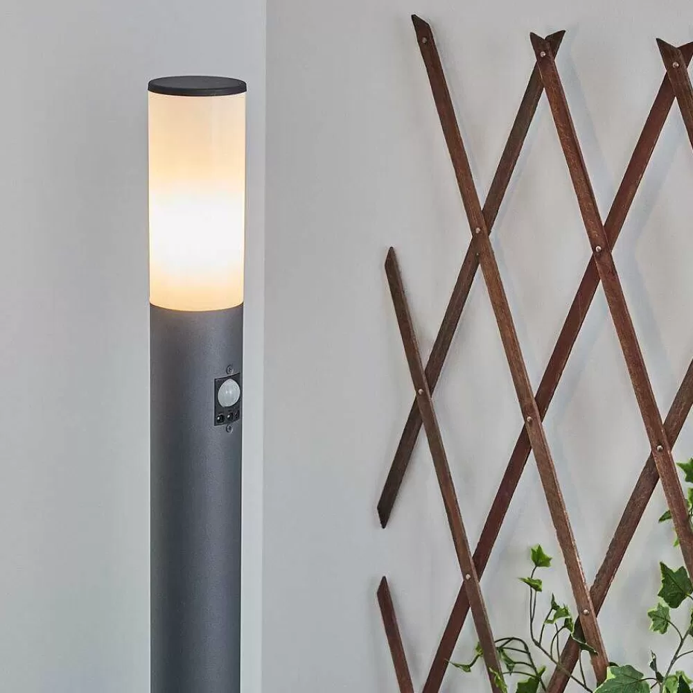 hofstein Borne Lumineuse Caserta Anthracite, 1 Lumiere, Detecteur De Mouvement