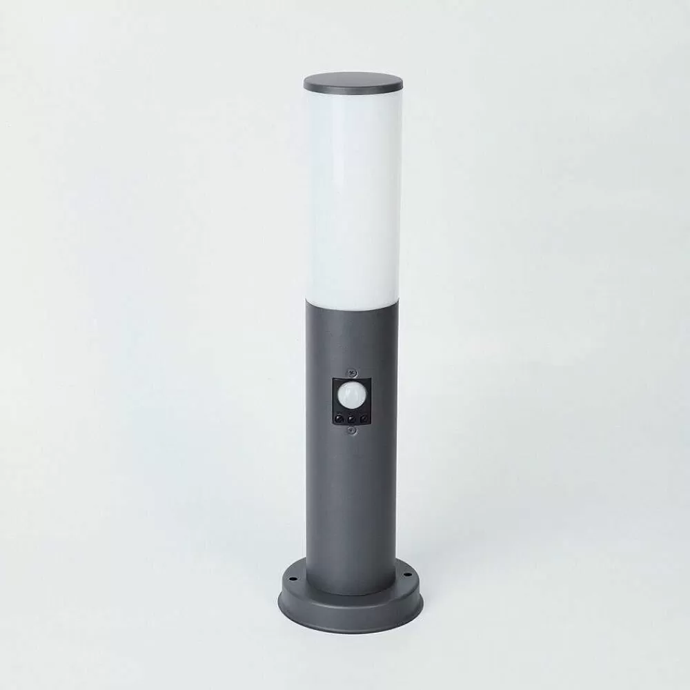 hofstein Borne Lumineuse Caserta Anthracite, 1 Lumiere, Detecteur De Mouvement