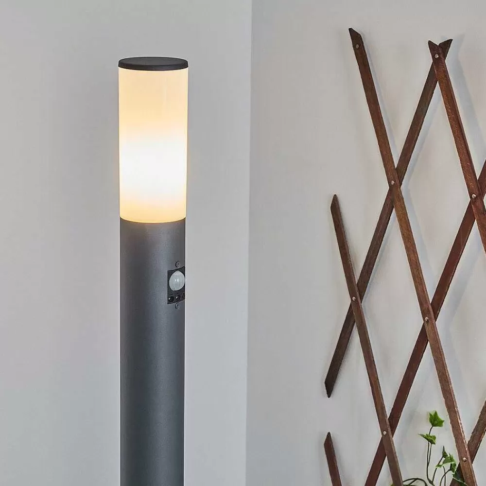 hofstein Borne Lumineuse Caserta Anthracite, 1 Lumiere, Detecteur De Mouvement