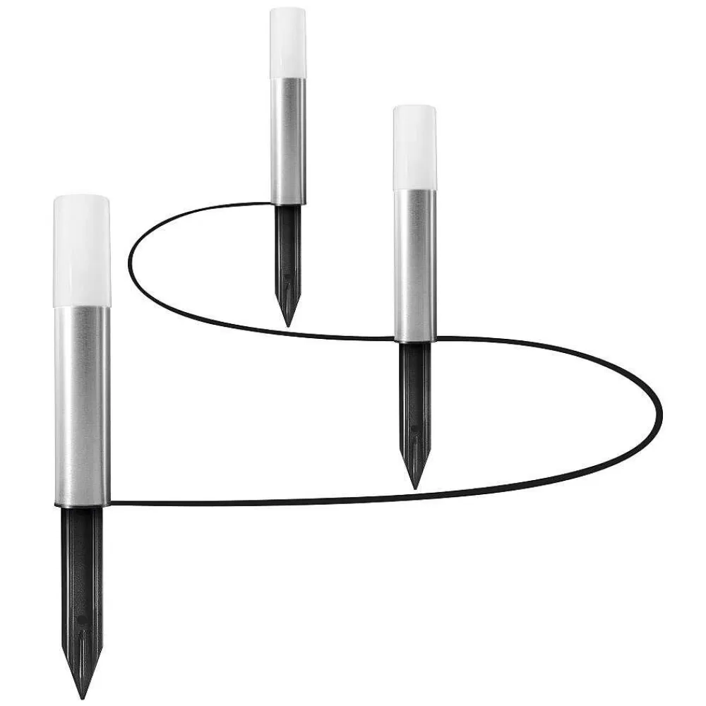 Luminaires Ledvance Borne Lumineuse Ledvance Garden Pole Acier Inoxydable, 1 Lumiere, Changeur De Couleurs