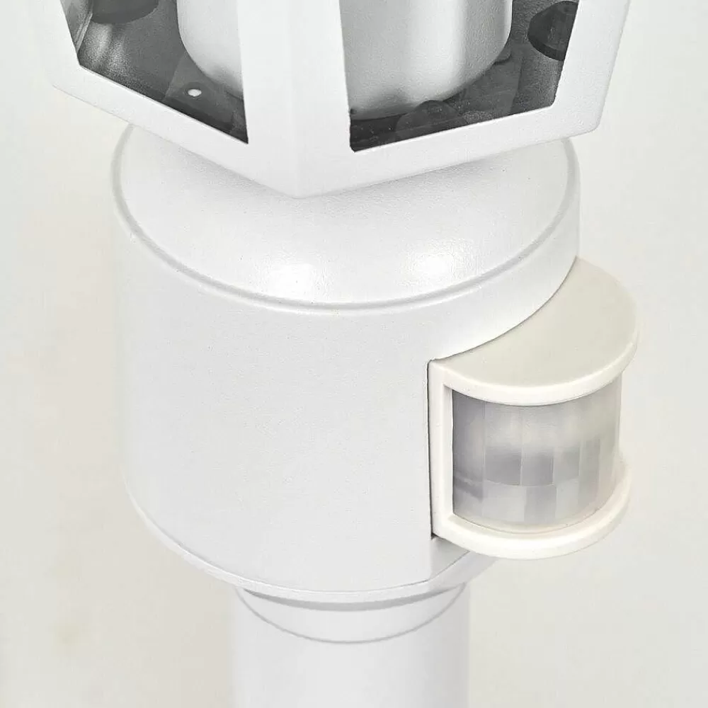 hofstein Borne Lumineuse Loria Blanc, 1 Lumiere, Detecteur De Mouvement