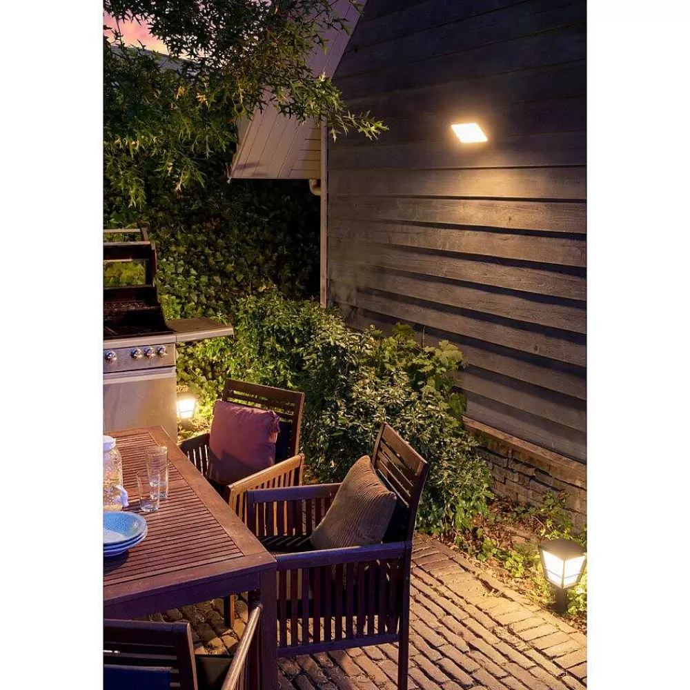 Luminaires Philips Borne Lumineuse Philips Hue Ambiance White & Color Econic Led Noir, 1 Lumiere, Changeur De Couleurs