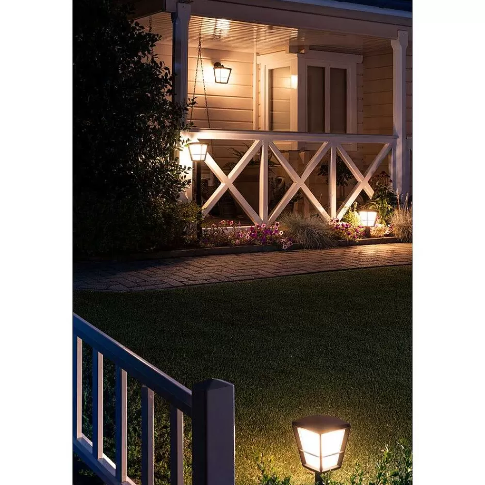 Luminaires Philips Borne Lumineuse Philips Hue Ambiance White & Color Econic Led Noir, 1 Lumiere, Changeur De Couleurs
