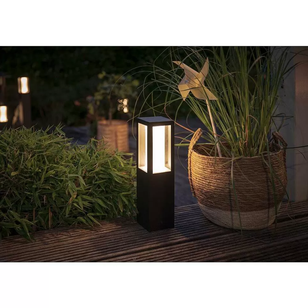 Luminaires Philips Borne Lumineuse Philips Hue Ambiance White & Color Impress Led Noir, 1 Lumiere, Changeur De Couleurs