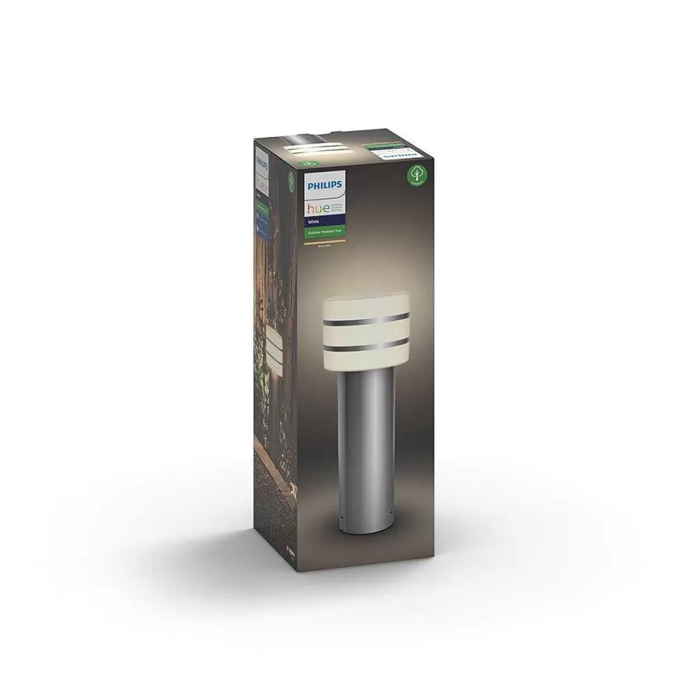 Luminaires Philips Borne Lumineuse Philips Hue White Tuar Led Acier Inoxydable, Argente, 1 Lumiere