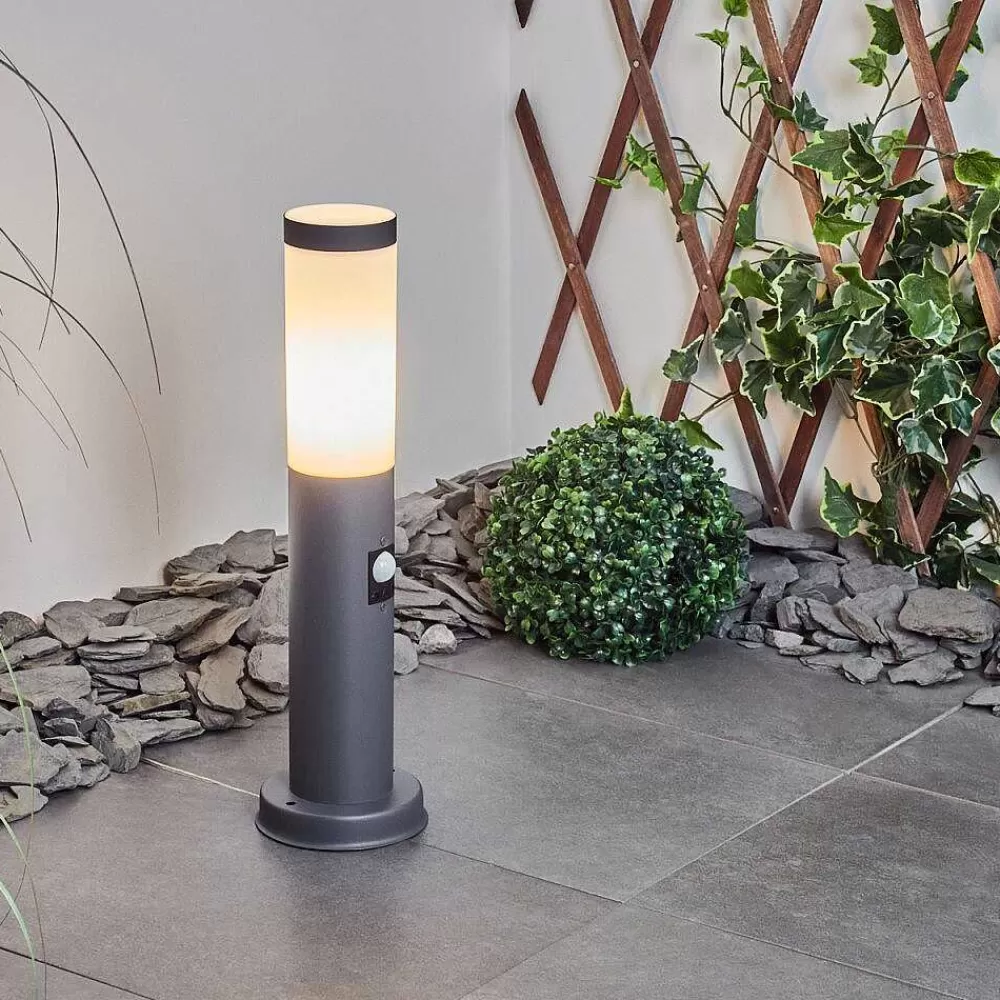 hofstein Borne Lumineuse Sessa Anthracite, 1 Lumiere, Detecteur De Mouvement