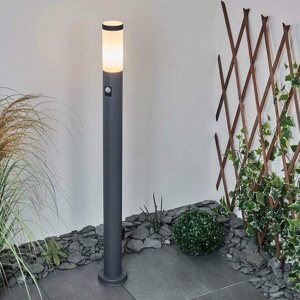 hofstein Borne Lumineuse Sessa Anthracite, 1 Lumiere, Detecteur De Mouvement