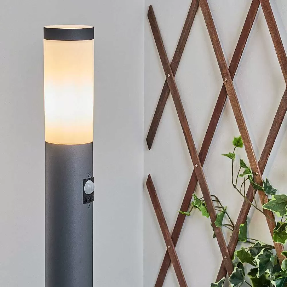 hofstein Borne Lumineuse Sessa Anthracite, 1 Lumiere, Detecteur De Mouvement