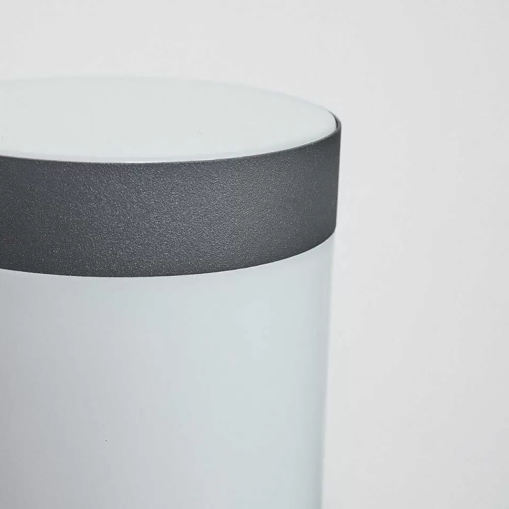 hofstein Borne Lumineuse Sessa Anthracite, 1 Lumiere, Detecteur De Mouvement