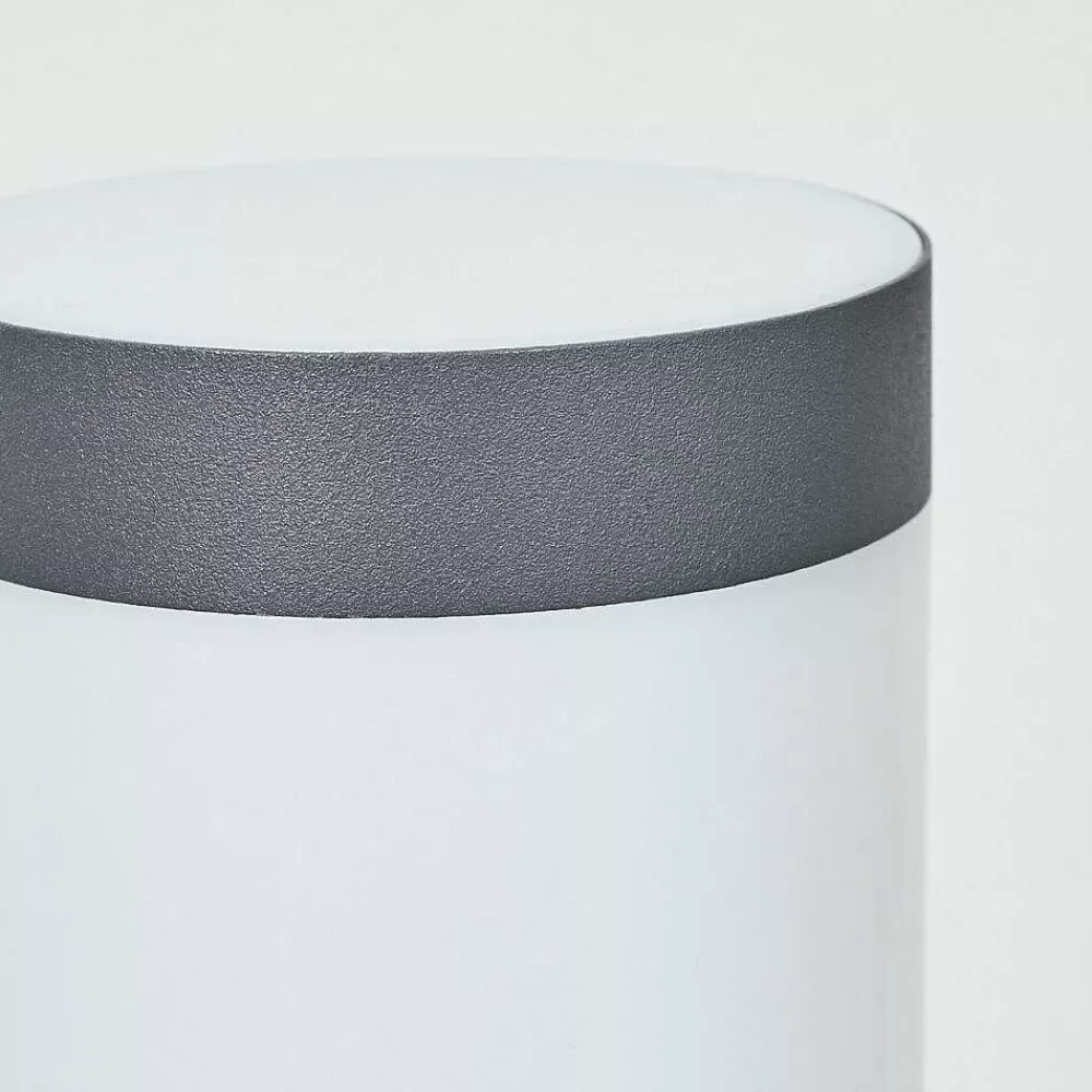 hofstein Borne Lumineuse Sessa Anthracite, 1 Lumiere, Detecteur De Mouvement