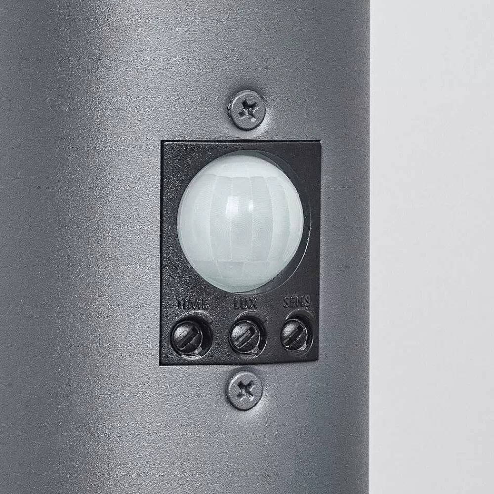 hofstein Borne Lumineuse Sessa Anthracite, 1 Lumiere, Detecteur De Mouvement