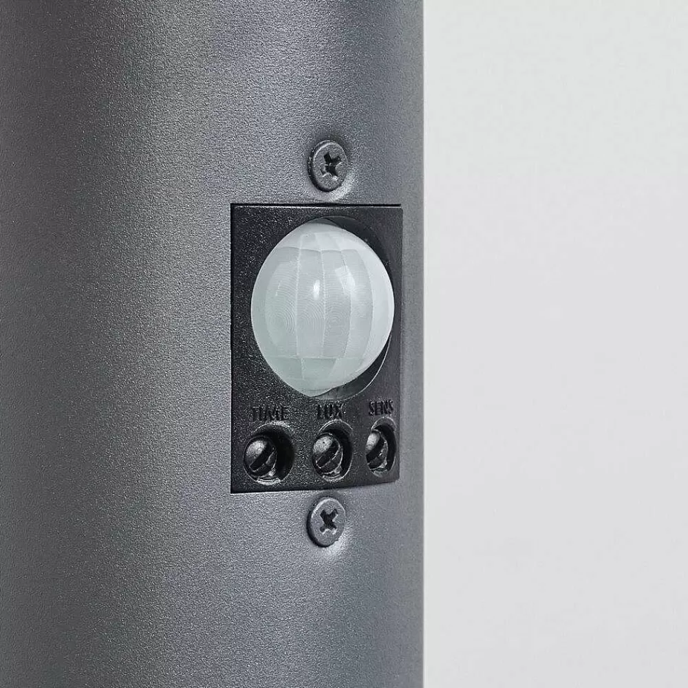 hofstein Borne Lumineuse Sessa Anthracite, 1 Lumiere, Detecteur De Mouvement