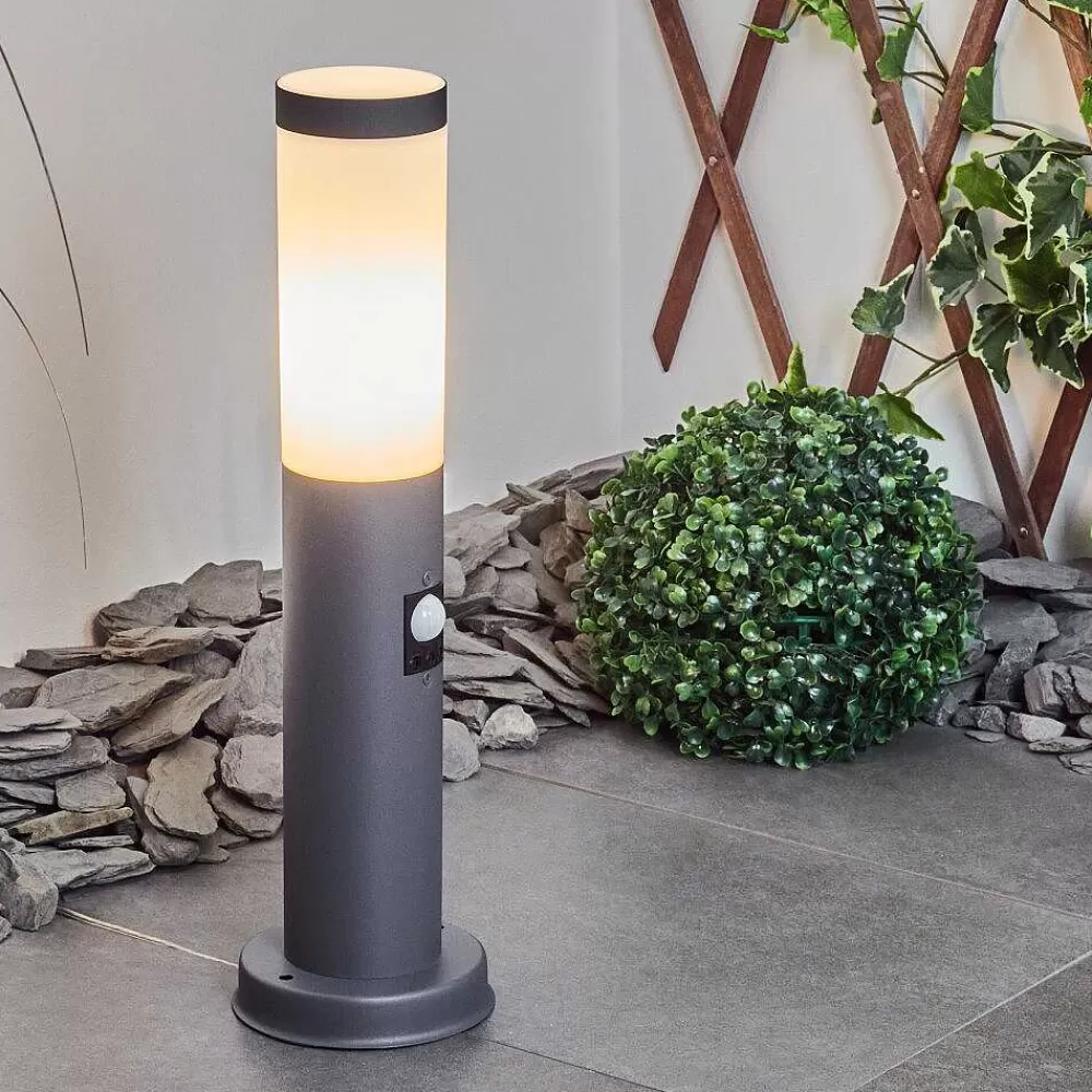 hofstein Borne Lumineuse Sessa Anthracite, 1 Lumiere, Detecteur De Mouvement