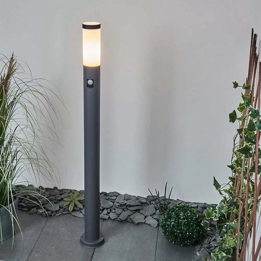 hofstein Borne Lumineuse Sessa Anthracite, 1 Lumiere, Detecteur De Mouvement