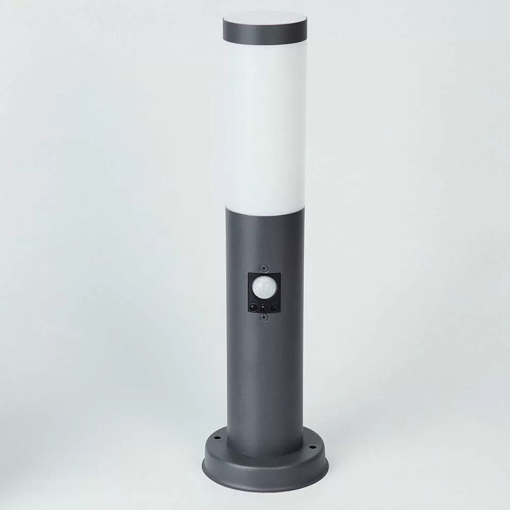 hofstein Borne Lumineuse Sessa Anthracite, 1 Lumiere, Detecteur De Mouvement