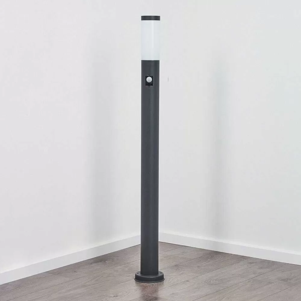 hofstein Borne Lumineuse Sessa Anthracite, 1 Lumiere, Detecteur De Mouvement