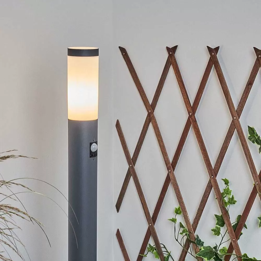 hofstein Borne Lumineuse Sessa Anthracite, 1 Lumiere, Detecteur De Mouvement