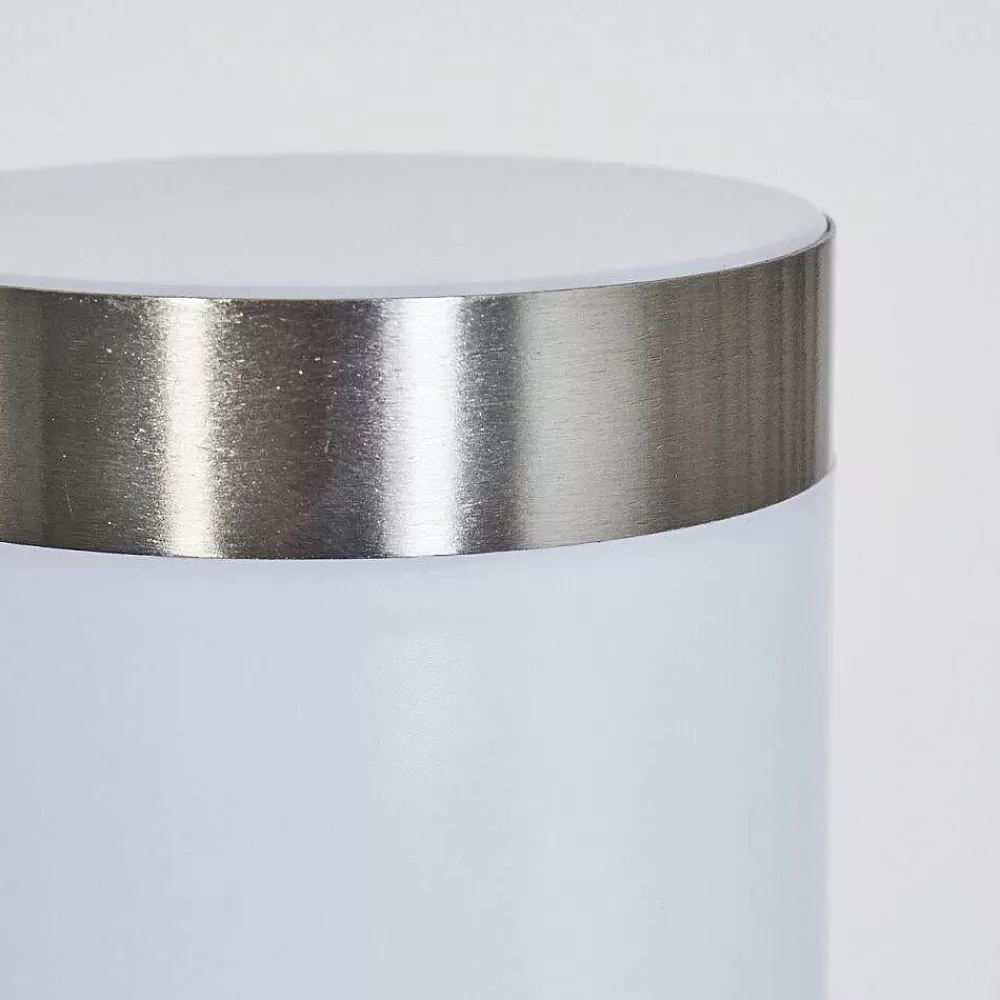 hofstein Borne Lumineuse Sessa Nickel Mat, 1 Lumiere, Detecteur De Mouvement