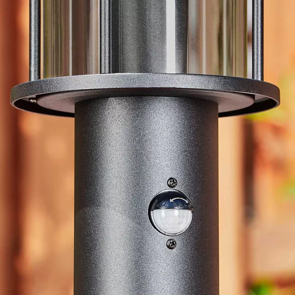 hofstein Borne Lumineuse Sumalao Noir, 1 Lumiere, Detecteur De Mouvement