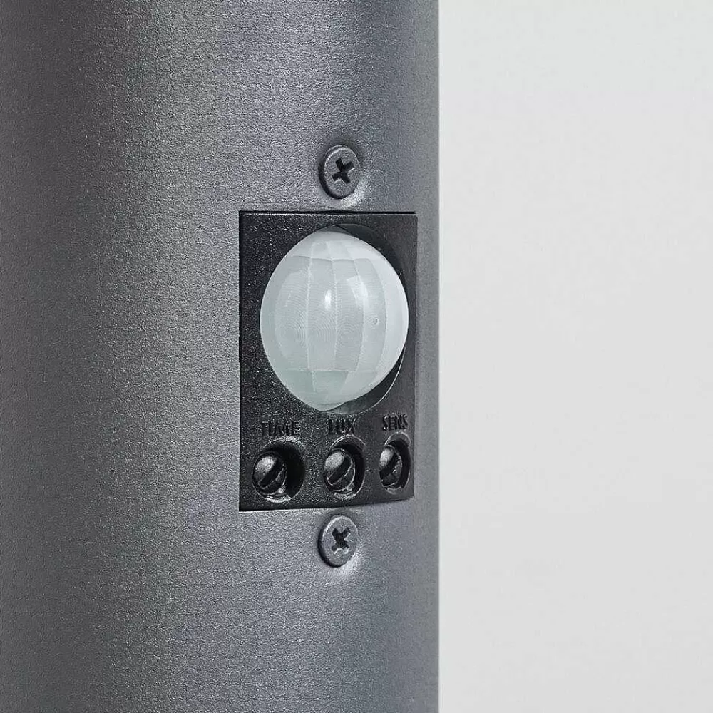 hofstein Borne Lumineuse Tunes Anthracite, 1 Lumiere, Detecteur De Mouvement