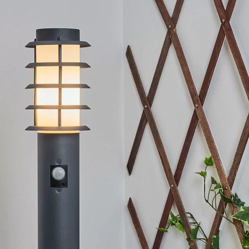 hofstein Borne Lumineuse Tunes Anthracite, 1 Lumiere, Detecteur De Mouvement