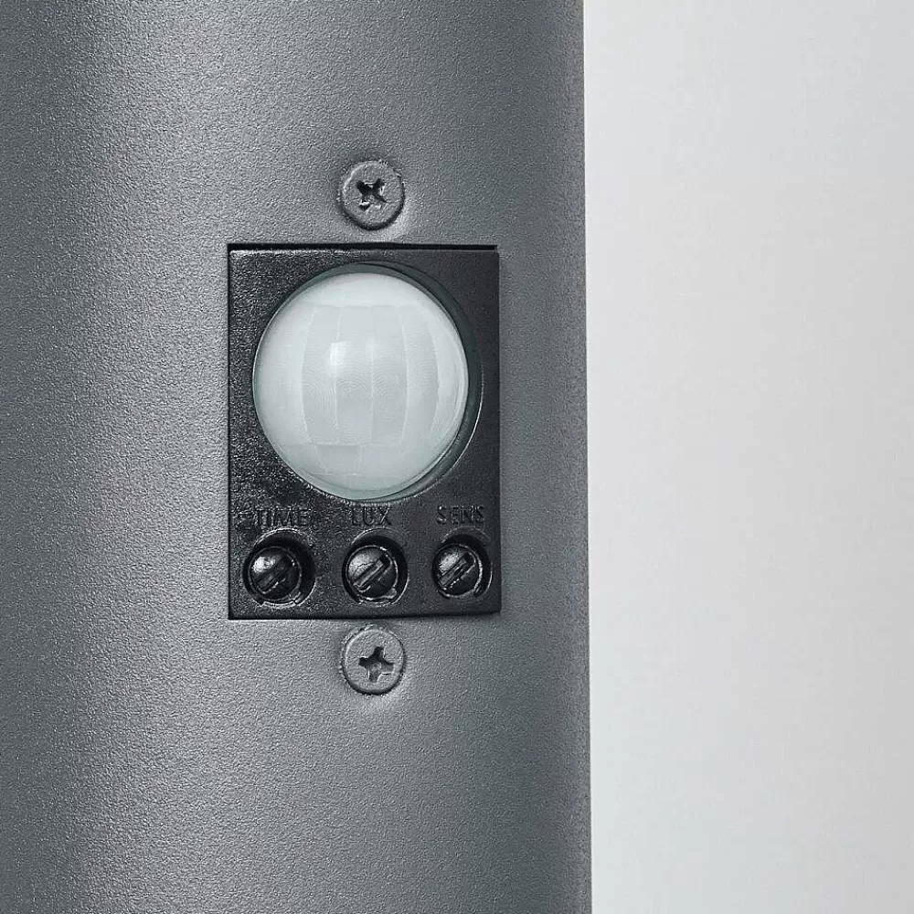 hofstein Borne Lumineuse Tunes Anthracite, 1 Lumiere, Detecteur De Mouvement