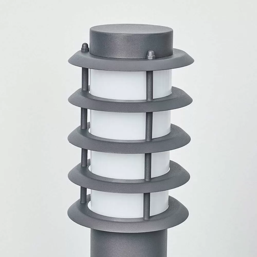 hofstein Borne Lumineuse Tunes Anthracite, 1 Lumiere, Detecteur De Mouvement