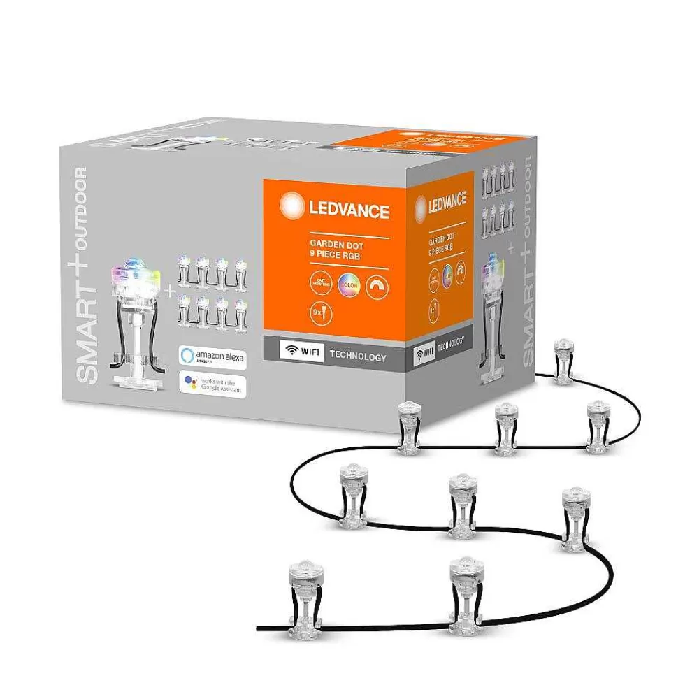 Luminaires Ledvance Guirlande Ledvance Garden Dot Transparent, 1 Lumiere, Changeur De Couleurs