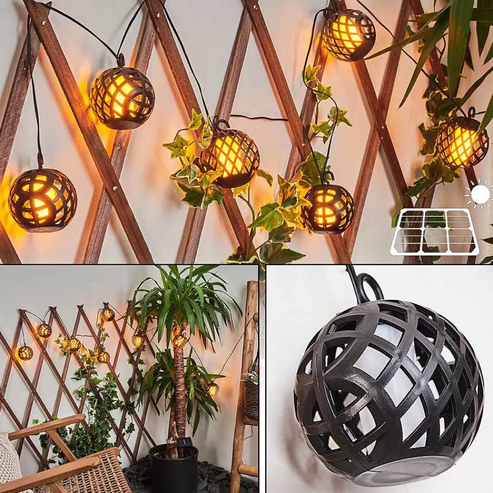 hofstein Guirlande Lumineuse Solaire Torpo Led Noir, Blanc, 96 Lumieres