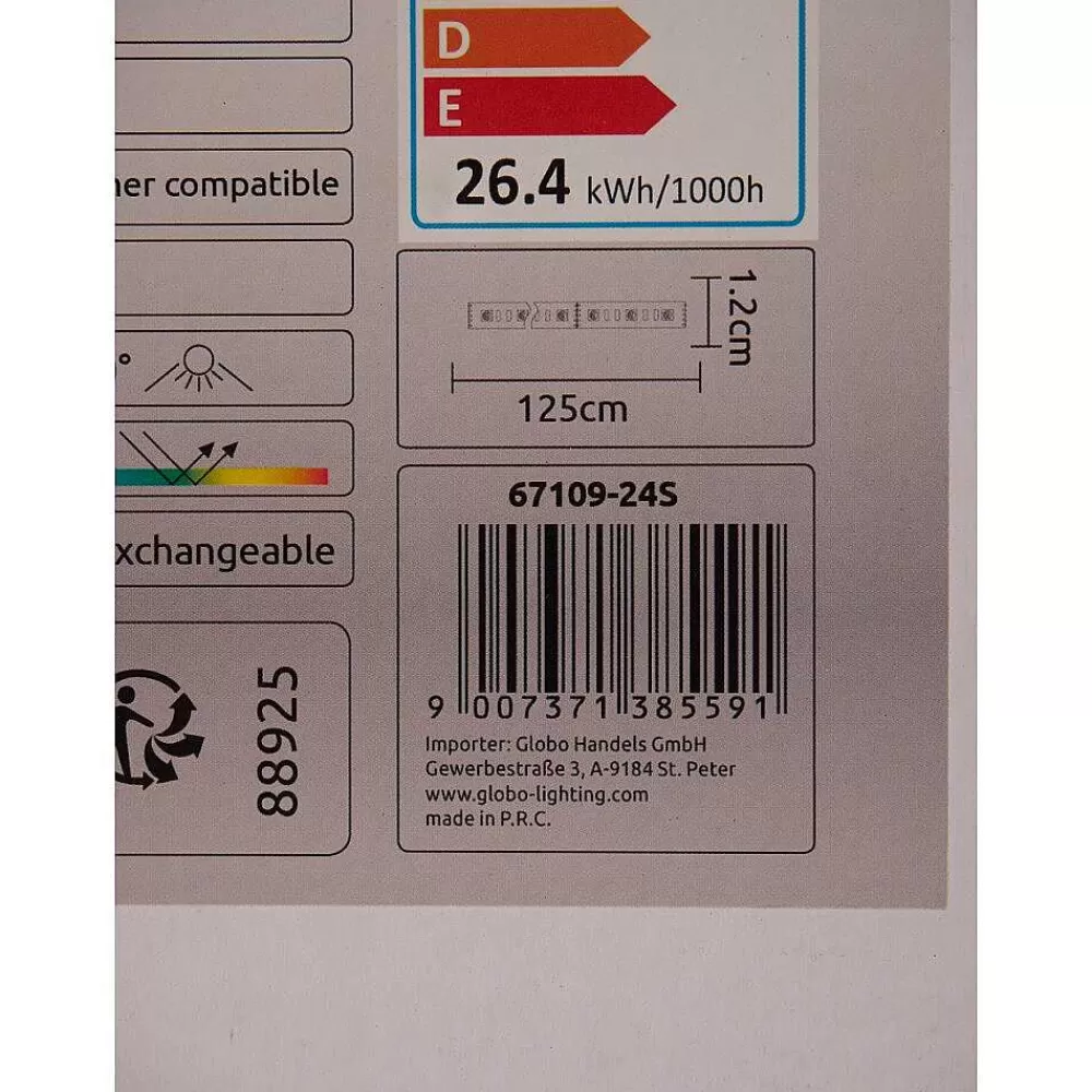 hofstein Lampadaire Assuan Led Chrome, 1 Lumiere, Telecommandes, Changeur De Couleurs