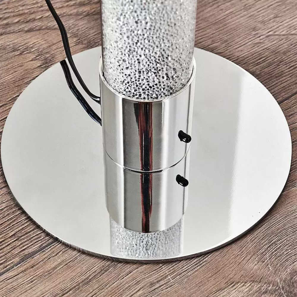 hofstein Lampadaire Flaut Led Chrome, 1 Lumiere, Telecommandes, Changeur De Couleurs
