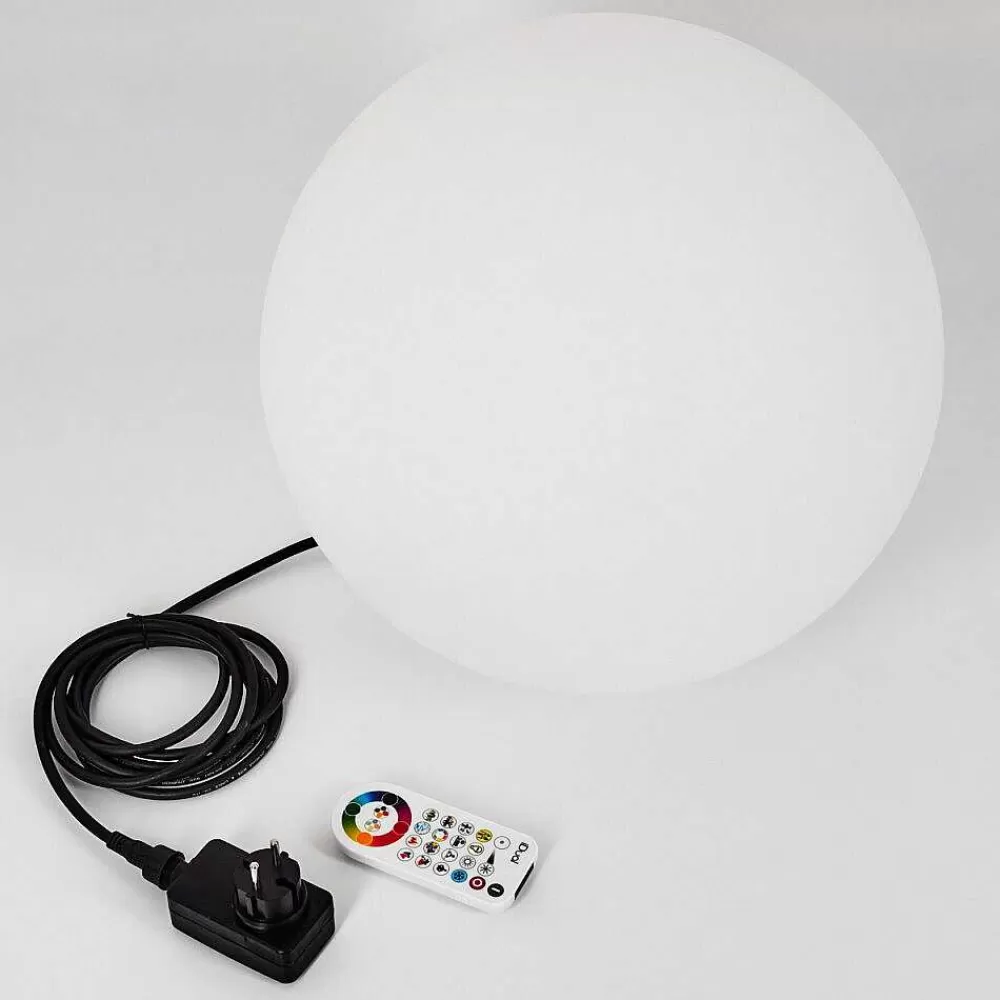 hofstein Lampadaire Loural Led Nickel Mat, 1 Lumiere, Telecommandes, Changeur De Couleurs
