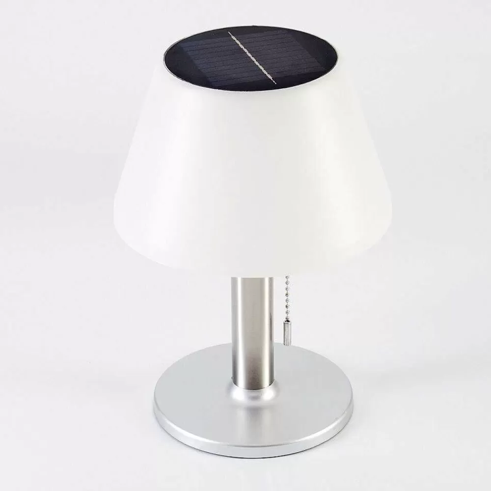 hofstein Lampe A Poser Alcudia Solar Led Nickel Mat, 10 Lumieres