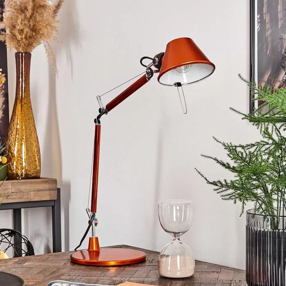 Luminaires Artemide Lampe A Poser Artemide Tolomeo Micro Orange, 1 Lumiere