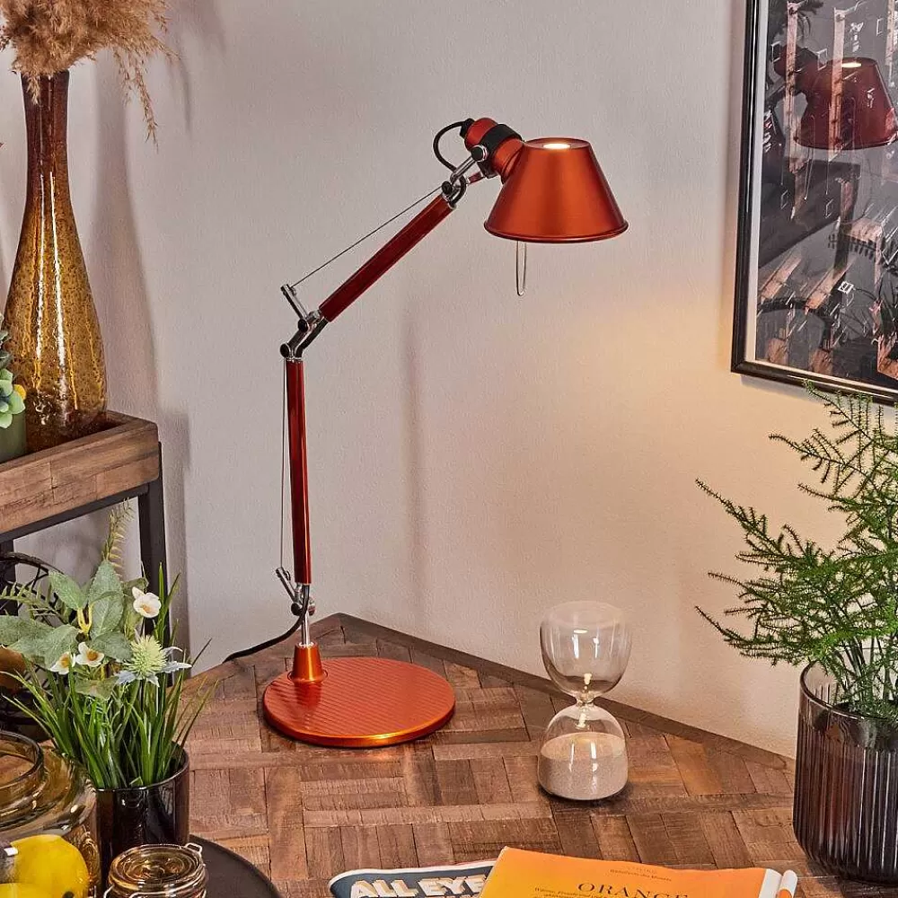 Luminaires Artemide Lampe A Poser Artemide Tolomeo Micro Orange, 1 Lumiere