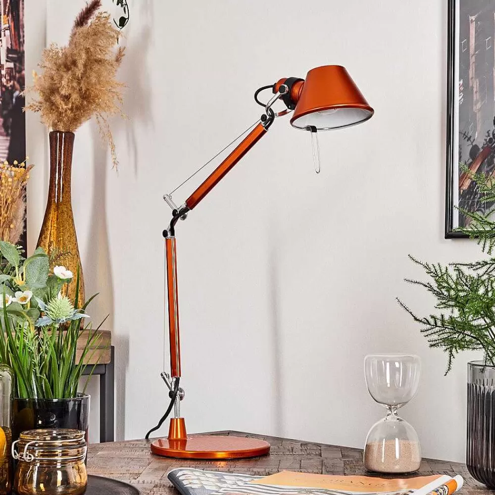 Luminaires Artemide Lampe A Poser Artemide Tolomeo Micro Orange, 1 Lumiere