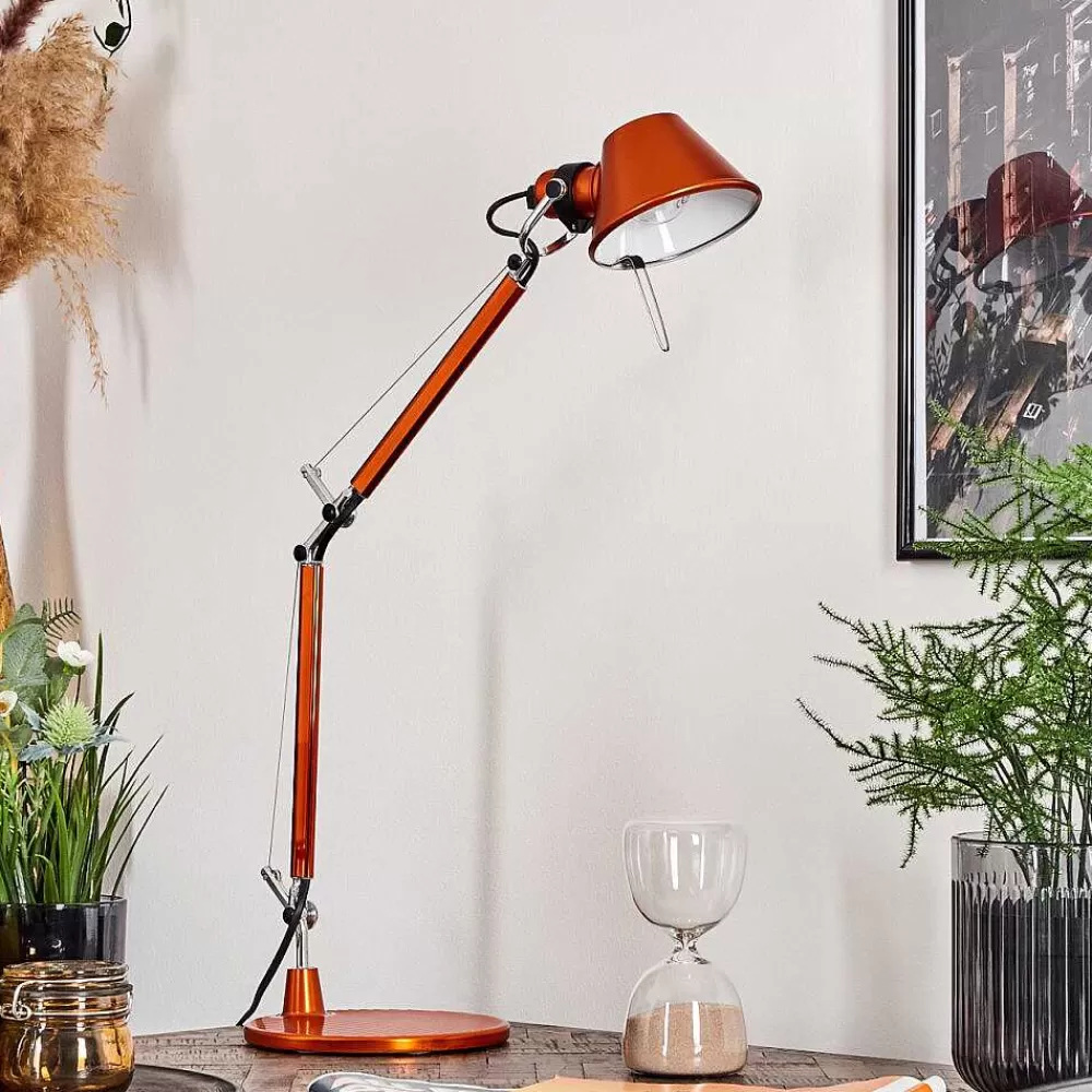Luminaires Artemide Lampe A Poser Artemide Tolomeo Micro Orange, 1 Lumiere